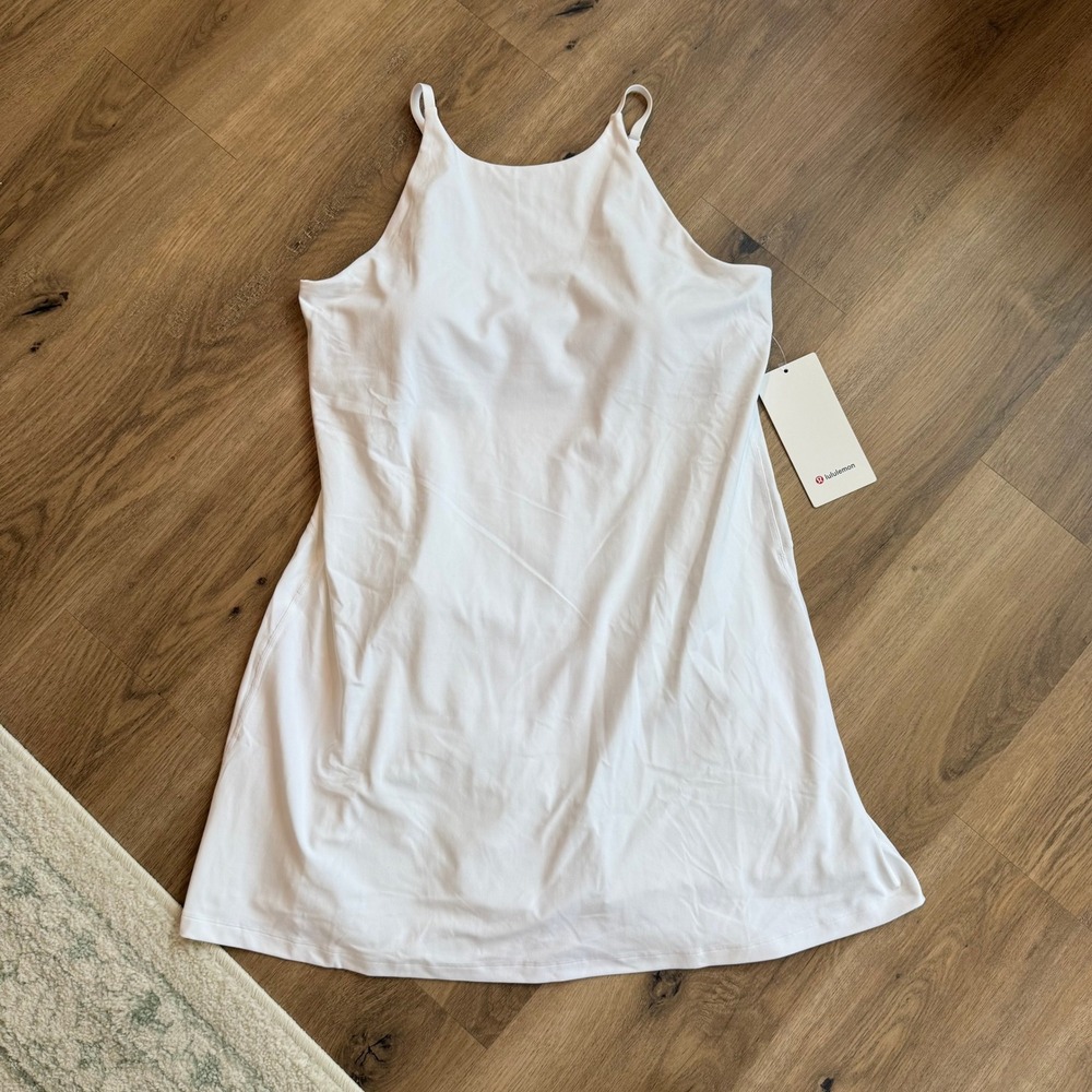 NWT Lululemon Align High-Neck Dress A/B White Size 14 LW1FHXS Nulu Activewear